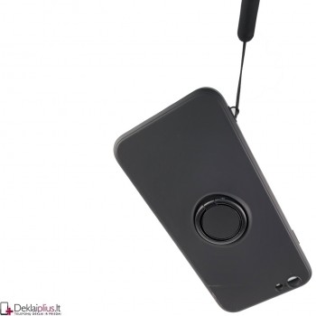 Vennus švelnaus silikono dėklas su žiedu - juodas (Apple Iphone 6/6S) Vennus švelnaus silikono dėklas su žiedu - juodas (Apple Iphone 6/6S)
