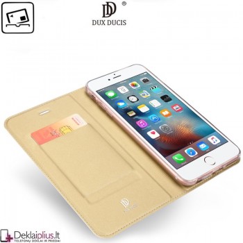 Dux Ducis dirbtinės odos atverčiamas dėklas - auksinės spalvos (IPHONE 6/6S) Dux Ducis dirbtinės odos atverčiamas dėklas - auksinės spalvos (IPHONE 6/6S)