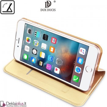 Dux Ducis dirbtinės odos atverčiamas dėklas - auksinės spalvos (IPHONE 6/6S) Dux Ducis dirbtinės odos atverčiamas dėklas - auksinės spalvos (IPHONE 6/6S)