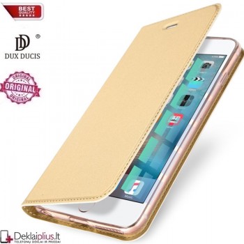 Dux Ducis dirbtinės odos atverčiamas dėklas - auksinės spalvos (IPHONE 6/6S) Dux Ducis dirbtinės odos atverčiamas dėklas - auksinės spalvos (IPHONE 6/6S)