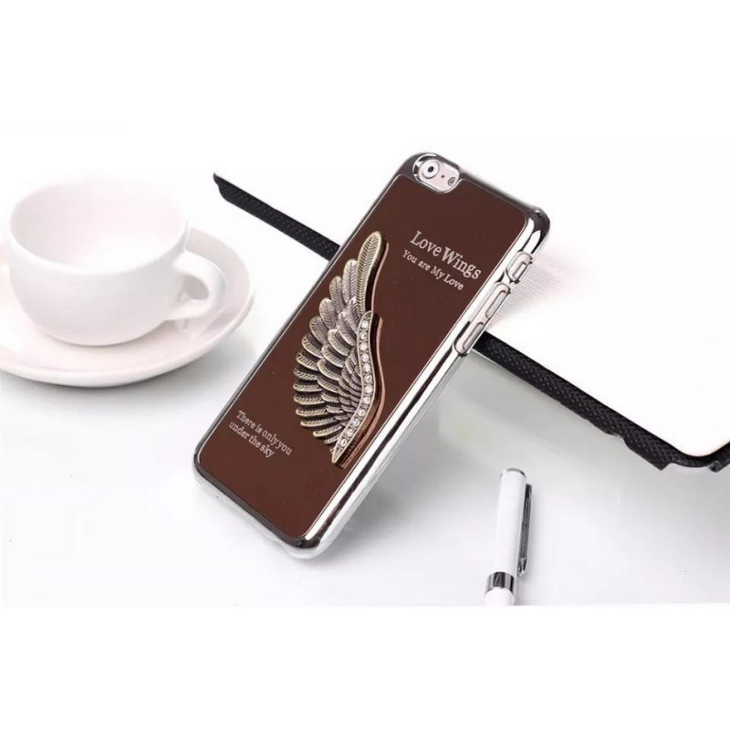 Iphone 6 Plus/6s Plus dėklas su sparnu auksinė Iphone 6 Plus/6s Plus dėklas su sparnu auksinė