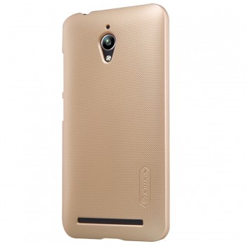 Zenfone Go Zc500tg deklas auksinis "Nillkin" Frosted Shield serijos + plevele