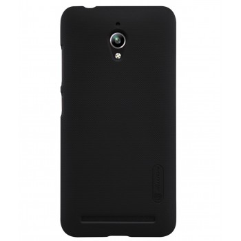 Zenfone Go Zc500tg deklas juodas "Nillkin" Frosted Shield serijos + plevele