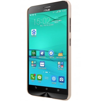 Zenfone Max Zc550kl dėklas auksinis "Nillkin" Frosted Shield + plėvelė
