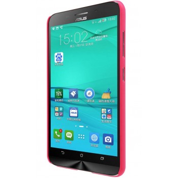 Zenfone Max Zc550kl dėklas raudonas "Nillkin" Frosted Shield + plėvelė