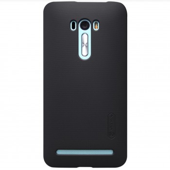 Zenfone Selfie Zd551kl dėklas juodas "Nillkin" Frosted Shield serijos + plėvelė