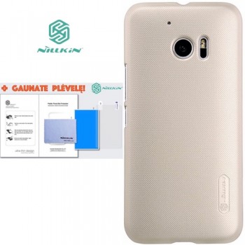Htc 10 deklas auksinis "Nillkin" Frosted Shield + plėvelė