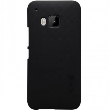 One M9 dėklas juodas "Nillkin" Frosted Shield + plėvelė