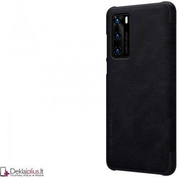Odinis Nillkin qin serijos dėklas - juodas (Huawei P40) Odinis Nillkin qin serijos dėklas - juodas (Huawei P40)