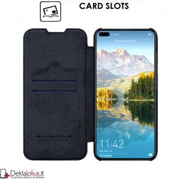 Odinis Nillkin qin serijos dėklas - juodas (Huawei P40) Odinis Nillkin qin serijos dėklas - juodas (Huawei P40)