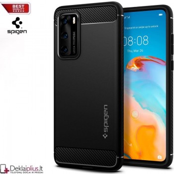 Originalus Spigen rugged armor dėklas - juodas (Huawei P40) Originalus Spigen rugged armor dėklas - juodas (Huawei P40)
