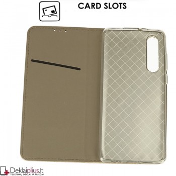 Telone smart magnet serijos atverčiamas dėklas - juodas (Huawei P30) Telone smart magnet serijos atverčiamas dėklas - juodas (Huawei P30)