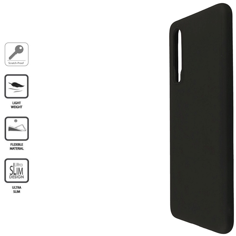 Silikoninis Huawei p30 1mm. storio dėklas - Juodas Silikoninis Huawei p30 1mm. storio dėklas - Juodas