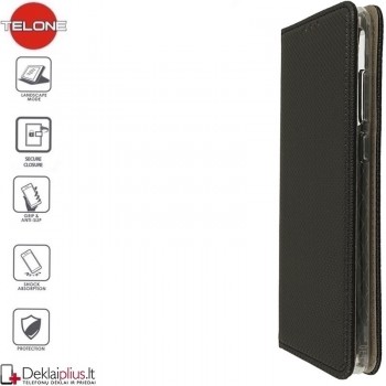 Telone smart magnet serijos atverčiamas dėklas - juodas (Huawei P30) Telone smart magnet serijos atverčiamas dėklas - juodas (Huawei P30)
