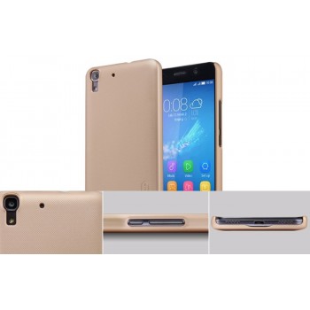 Huawei Y6 dėklas auksinis "Nillkin" Frosted Shield + plėvelė