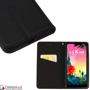 Telone smart magnet serijos atverčiamas dėklas - juodas (K50S)