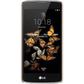 Nillkin f. shield dėklas auksinis + plėvelė (Lg k8 telefonui)