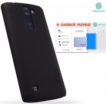 Nillkin f. shield dėklas juodas + plėvelė (Lg k8 telefonui)