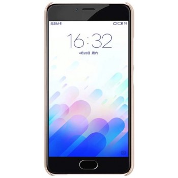 Meizu M3 deklas auksinis "Nillkin" Frosted Shield + plėvelė