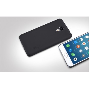 Meizu Metal/M1 Metal dėklas juodas "Nillkin" Frosted Shield + plevele