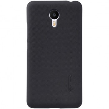 Meizu Metal/M1 Metal dėklas juodas "Nillkin" Frosted Shield + plevele