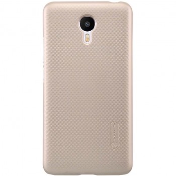 Meizu Metal/M1 Metal dėklas auksinis  "Nillkin" Frosted Shield + plėvelė