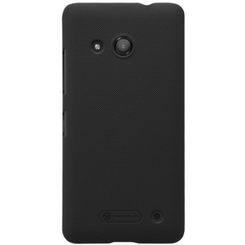 Lumia 550 dėklas juodas "Nillkin" Frosted Shield + plėvelė