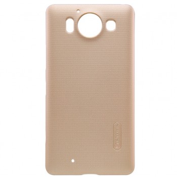 Lumia 950 dėklas auksinis "Nillkin" Frosted Shield + plėvelė