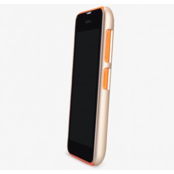 Lumia 530 dėklas auksinis "Nillkin" Frosted Shield + plėvelė