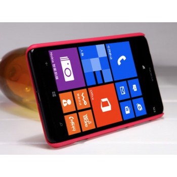 Lumia 625 dėklas raudonas "Nillkin" Frosted Shield + plėvelė