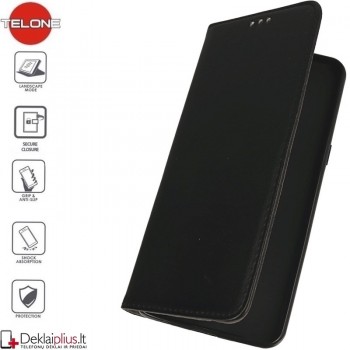 Telone smart magnet serijos atverčiamas dėklas - juodas (Oppo A73/F17)