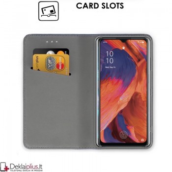 Telone smart magnet serijos atverčiamas dėklas - juodas (Oppo A73/F17)