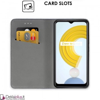 Telone atverčiamas dėklas - juodas (telefonui Realme C21) Telone atverčiamas dėklas - juodas (telefonui Realme C21)