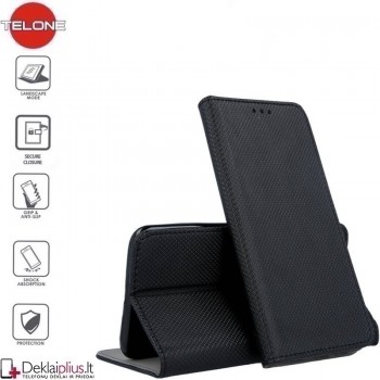 Telone smart magnet serijos atverčiamas dėklas - juodas (A41)