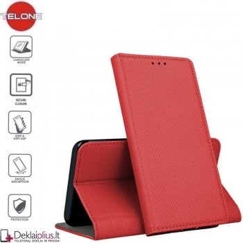 Telone smart magnet atverčiamas dėklas - raudonas (A41)