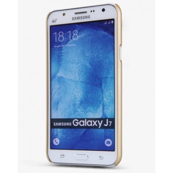 Galaxy J7 (2015) dėklas auksinis "Nillkin" Frosted Shield + plėvelė