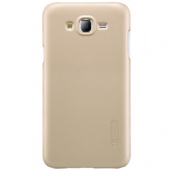 Galaxy J7 (2015) dėklas auksinis "Nillkin" Frosted Shield + plėvelė