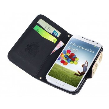 Galaxy S4 deklas rudas piniginės tipo