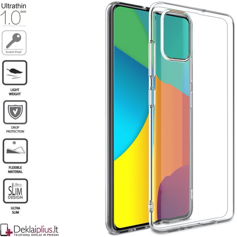 Silikoninis dėklas 1.0 mm storio - permatomas (GALAXY A51) Silikoninis dėklas 1.0 mm storio - permatomas (GALAXY A51)