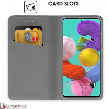 Telone smart magnet serijos atverčiamas dėklas - juodas (GALAXY A51) Telone smart magnet serijos atverčiamas dėklas - juodas (GALAXY A51)