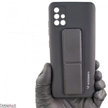 Wozinsky 4in1 švelnaus silikono dėklas - juodas (Samsung A51)