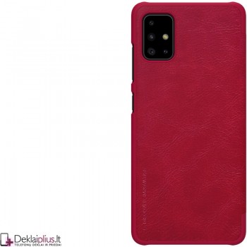 Odinis dėklas Nillkin qin serijos - raudonas (GALAXY A71) Odinis dėklas Nillkin qin serijos - raudonas (GALAXY A71)