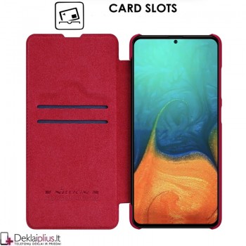Odinis dėklas Nillkin qin serijos - raudonas (GALAXY A71) Odinis dėklas Nillkin qin serijos - raudonas (GALAXY A71)