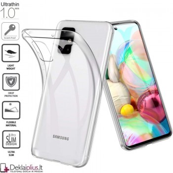 Silikoninis dėklas 1.0 mm storio - permatomas (GALAXY A71)