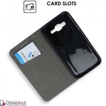 Telone atverčiamas dėklas - juodas (telefonams Samsung J5 (2015 m.)