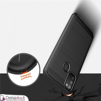 Carbon guminis dėklas - juodas (GALAXY M30S) Carbon guminis dėklas - juodas (GALAXY M30S)