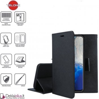 Telone fancy su skyreliais dėklas - juodas (telefonui Samsung S20)