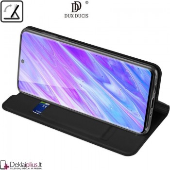 Dux Ducis dirbtinės odos atverčiamas dėklas - juodas (Samsung Galaxy S20)