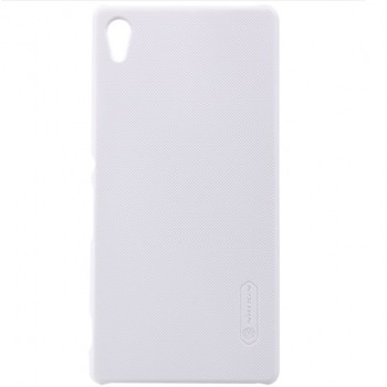 Xperia Z3 Plus dėklas baltas "Nillkin" Frosted Shield + plėvelė
