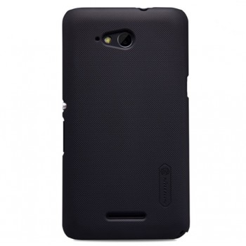 Xperia E4g dėklas juodas "Nillkin" Frosted Shield + plėvelė